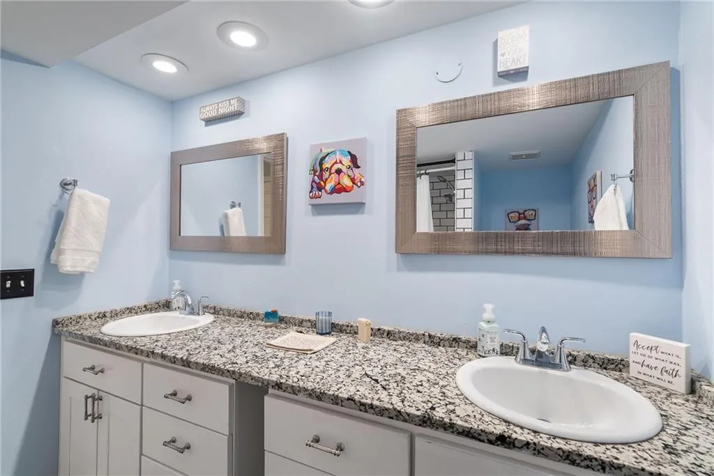 Bathroom featuring vanity