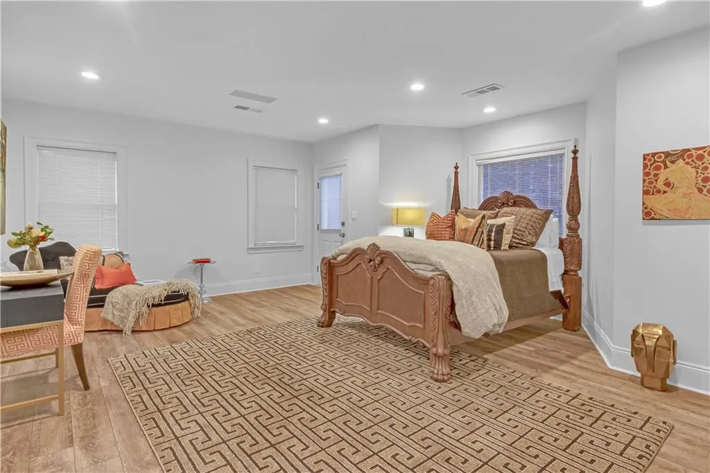 Bedroom in finished terrace level