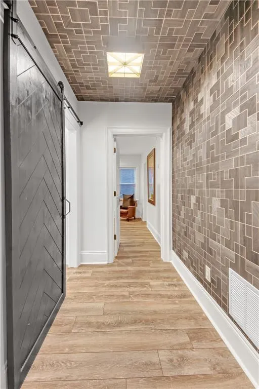 Hallway to terrace level bedroom