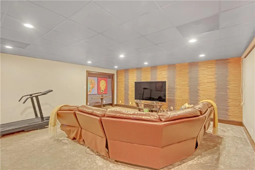 Media Room in finished terrace level