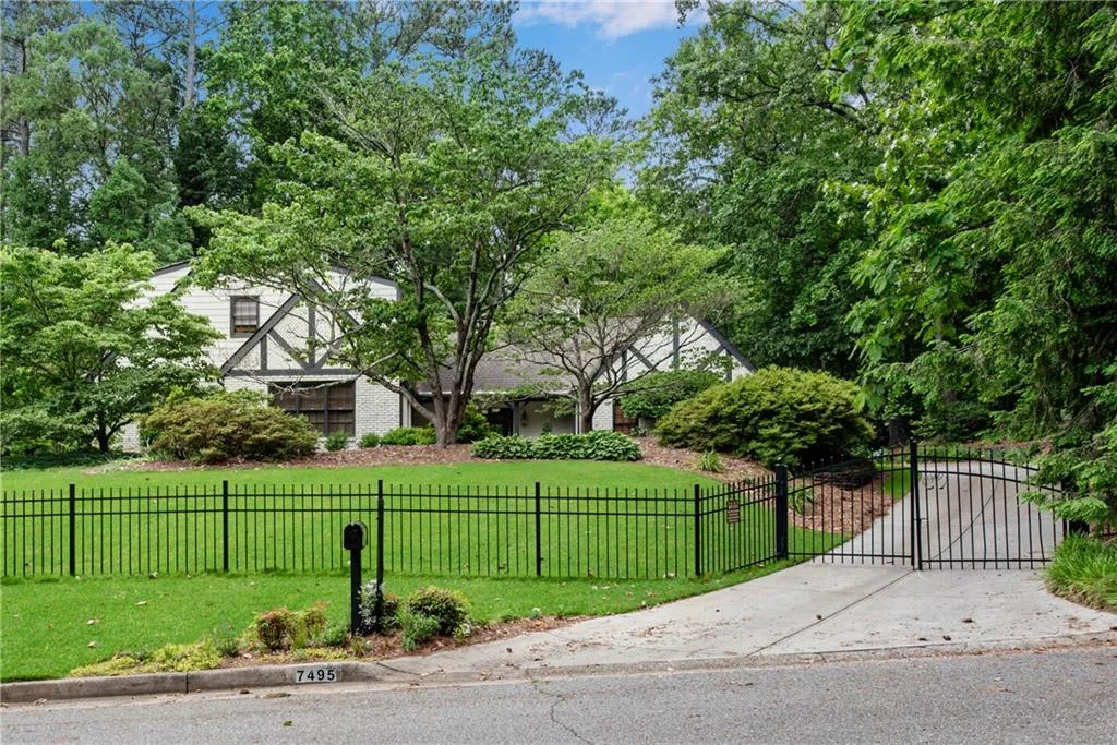 View of front of home with a front yard