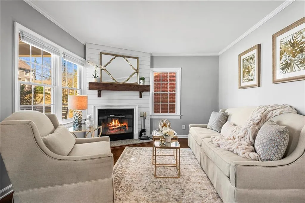 Large picture window brings in lots of natural light