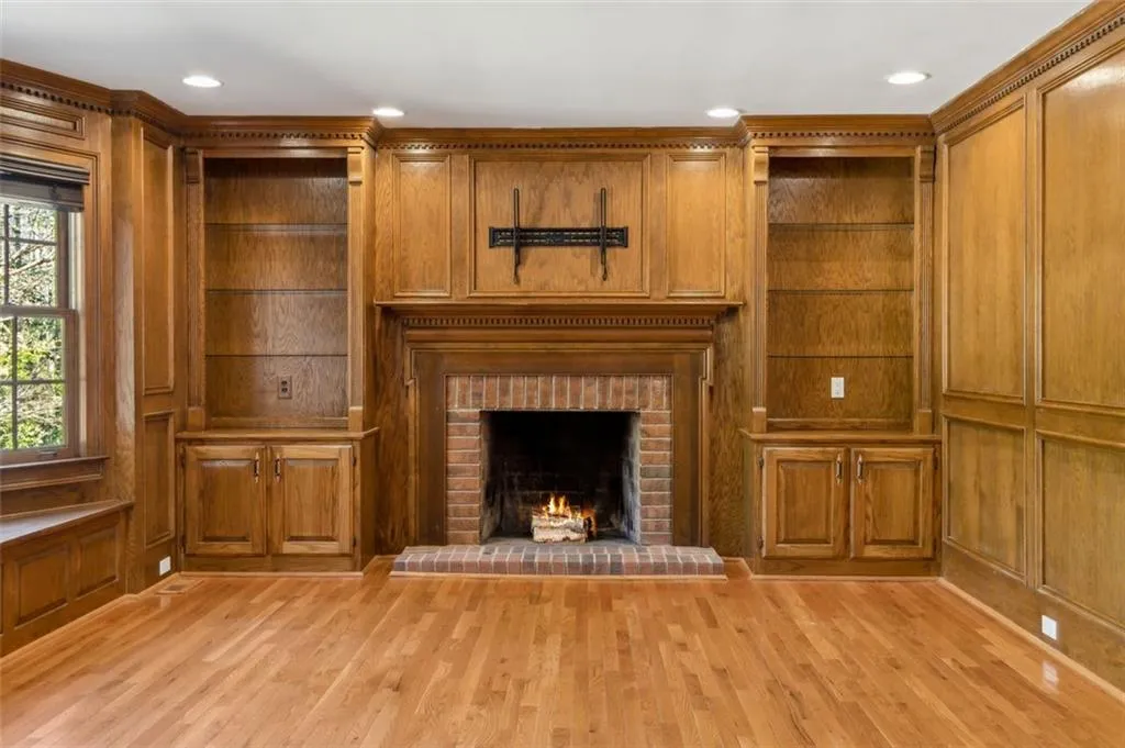 Detailed view of the Family Room and built ins