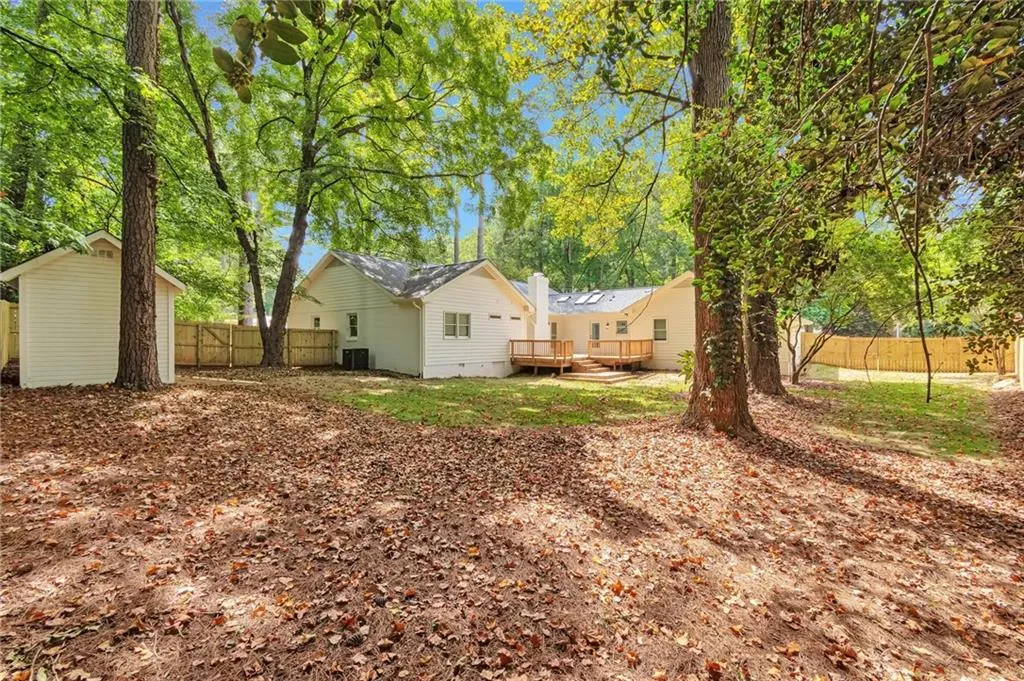 View of yard featuring a deck