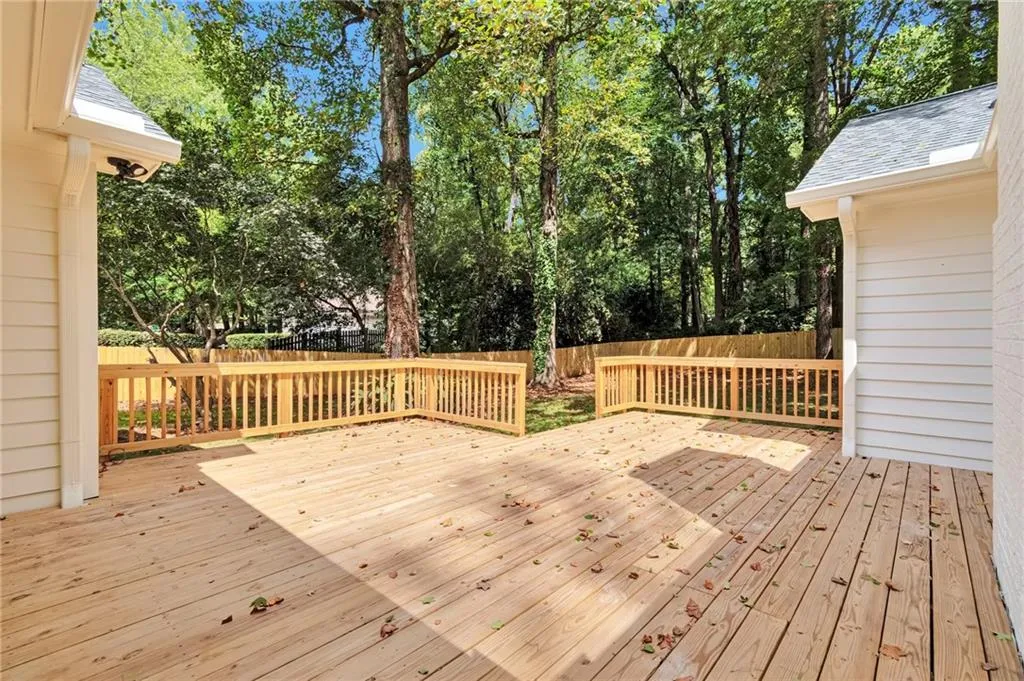 View of wooden terrace