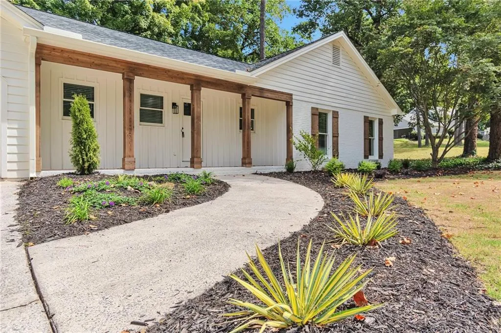 View of front facade with covered porch