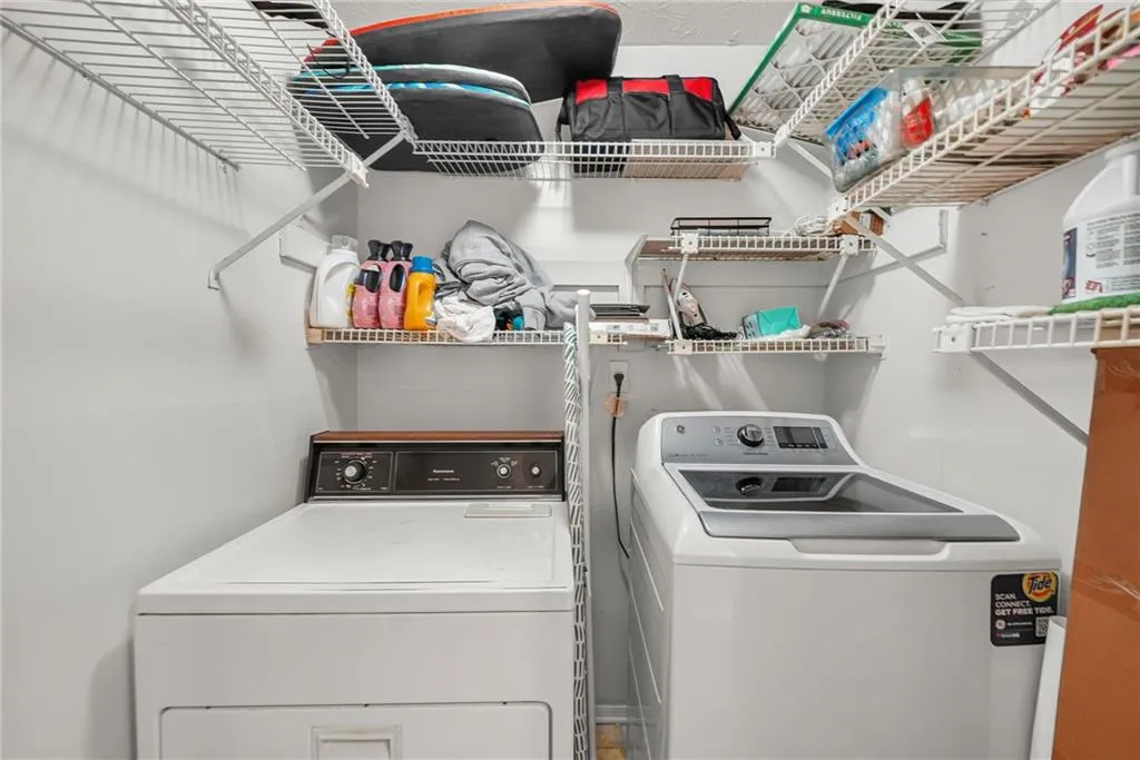 Laundry area featuring washing machine and dryer