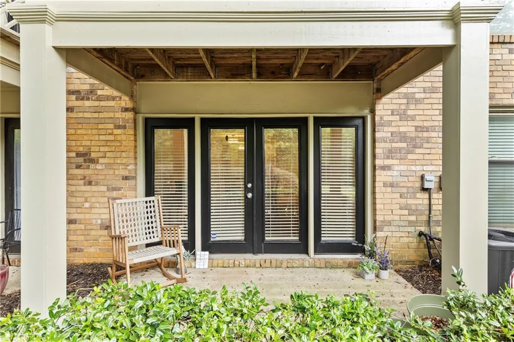 Covered back patio for relaxing