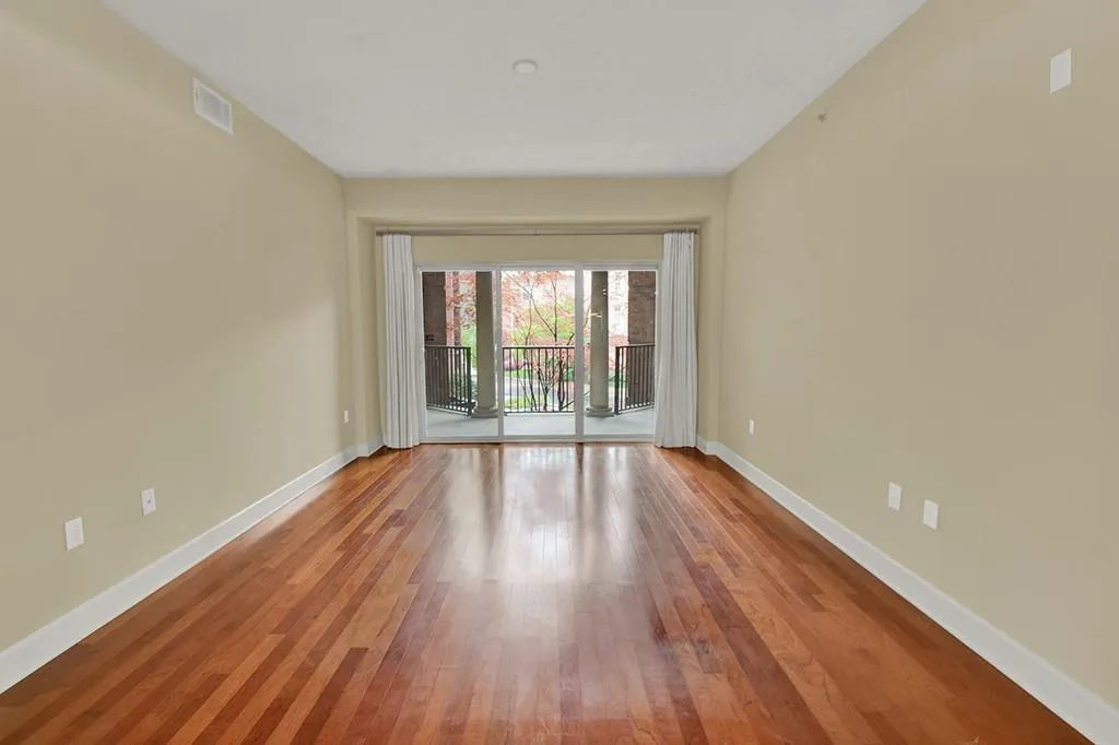 Empty room featuring light hardwood / wood-style flooring