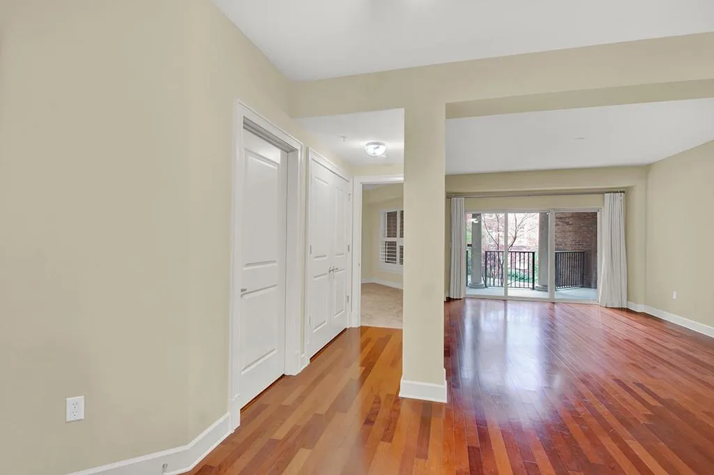 Spare room with light hardwood / wood-style floors