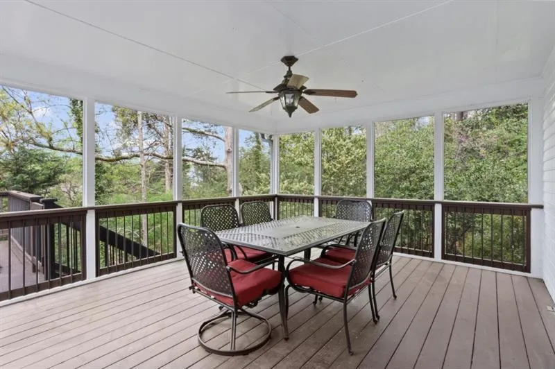 Fully screened in porch.