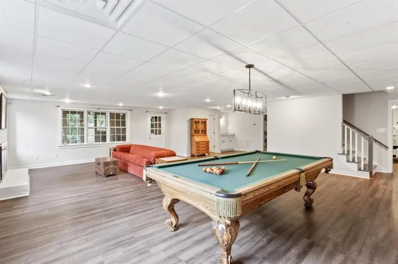 The pool table is negotiable.