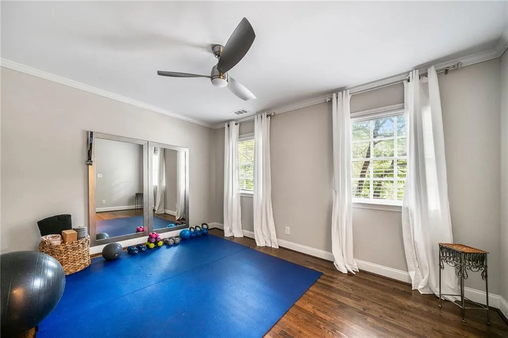 4th upstairs bedroom currently being used as an exercise room