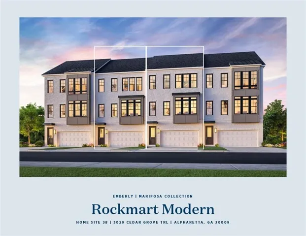 Marketing Brochure, Property Overview. Depicting the exterior of the property at 3029 Cedar Grove Trl, Alpharetta, GA 30009