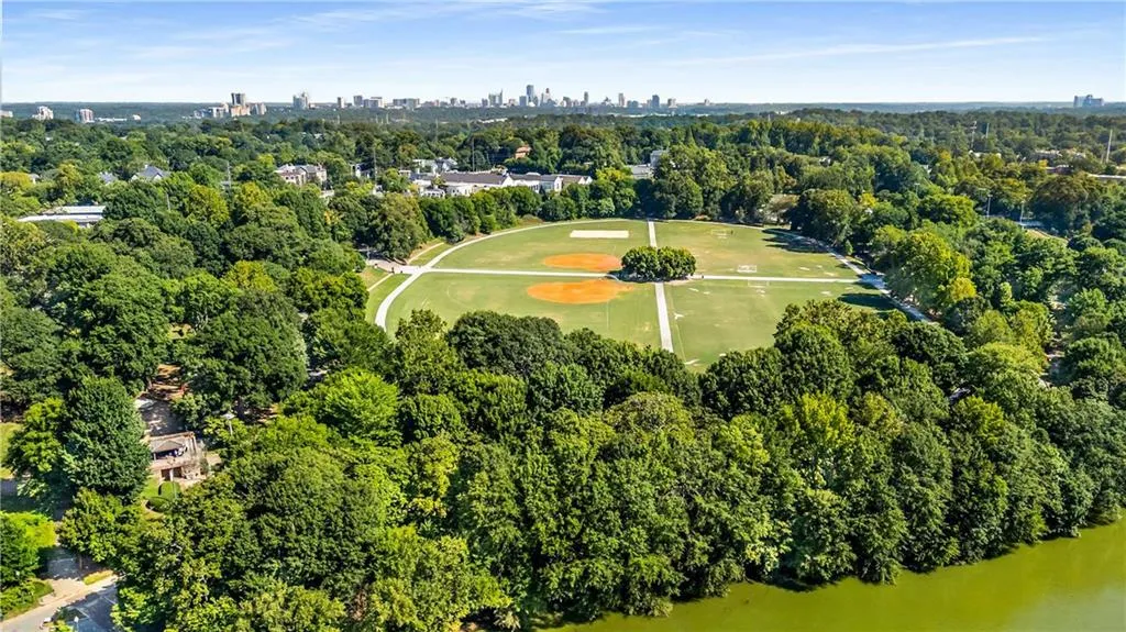 Drone / aerial view of skyline