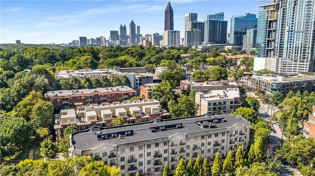 Bird's eye view of skyline