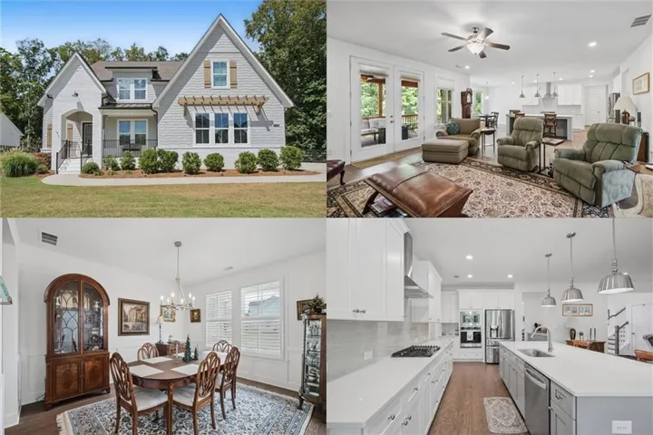 Property Listing Images. Showcasing the exterior, living area, dining area, and kitchen of the property