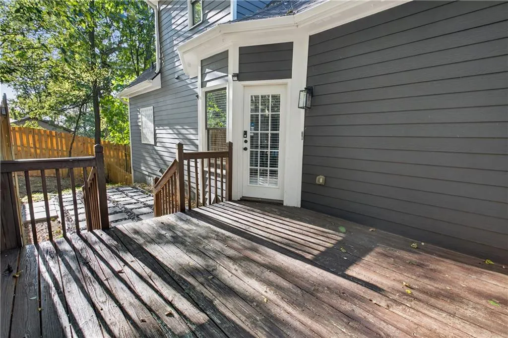 Deck off of the kitchen, perfect for entertaining