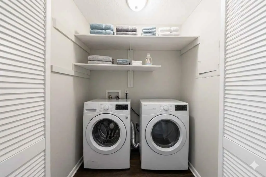 Hallway laundry room