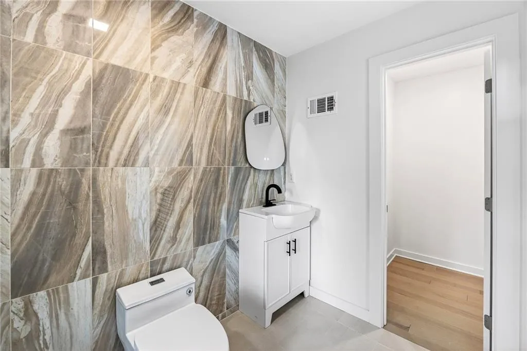 View of new bathroom