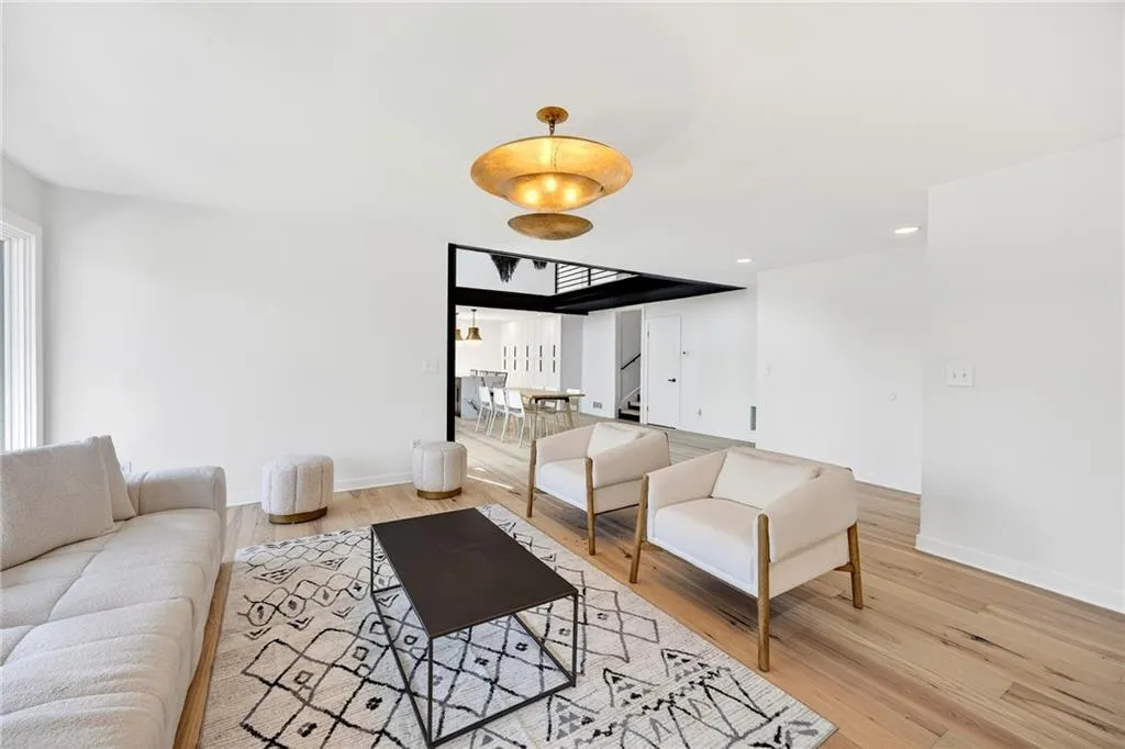 View of dining area from the living room
