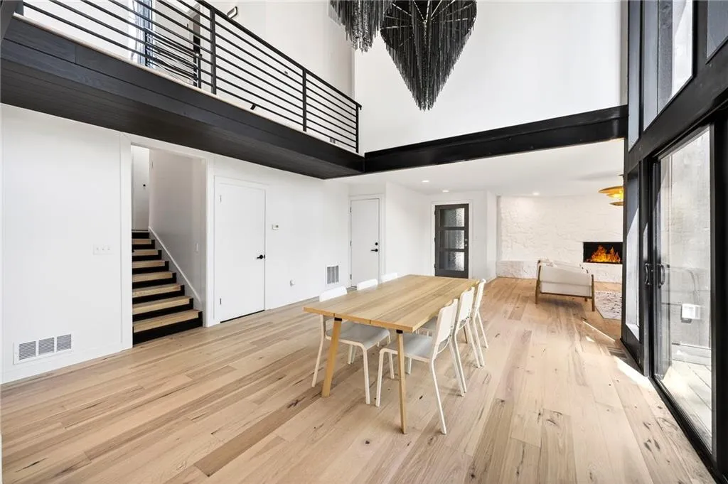 View of staircase and balcony