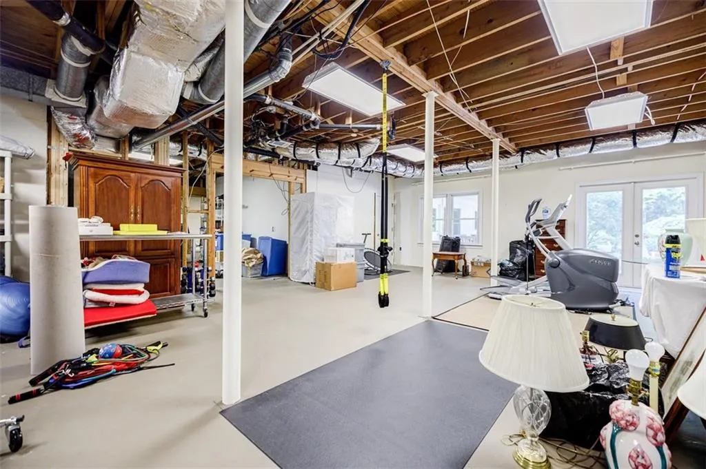Huge Unfinished Space with Door to Pool Has Many Options - Gym, Media Room, Golf Simulator & More!