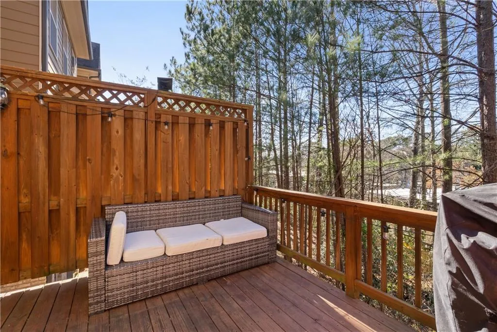View of wooden terrace