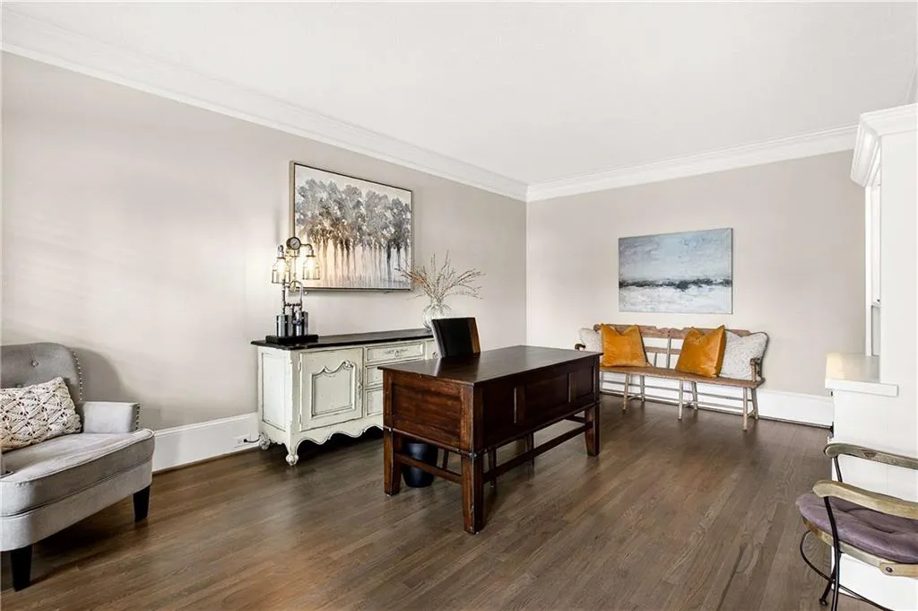 The formal living room is currently being used as an office but has a multitude of options for usage!