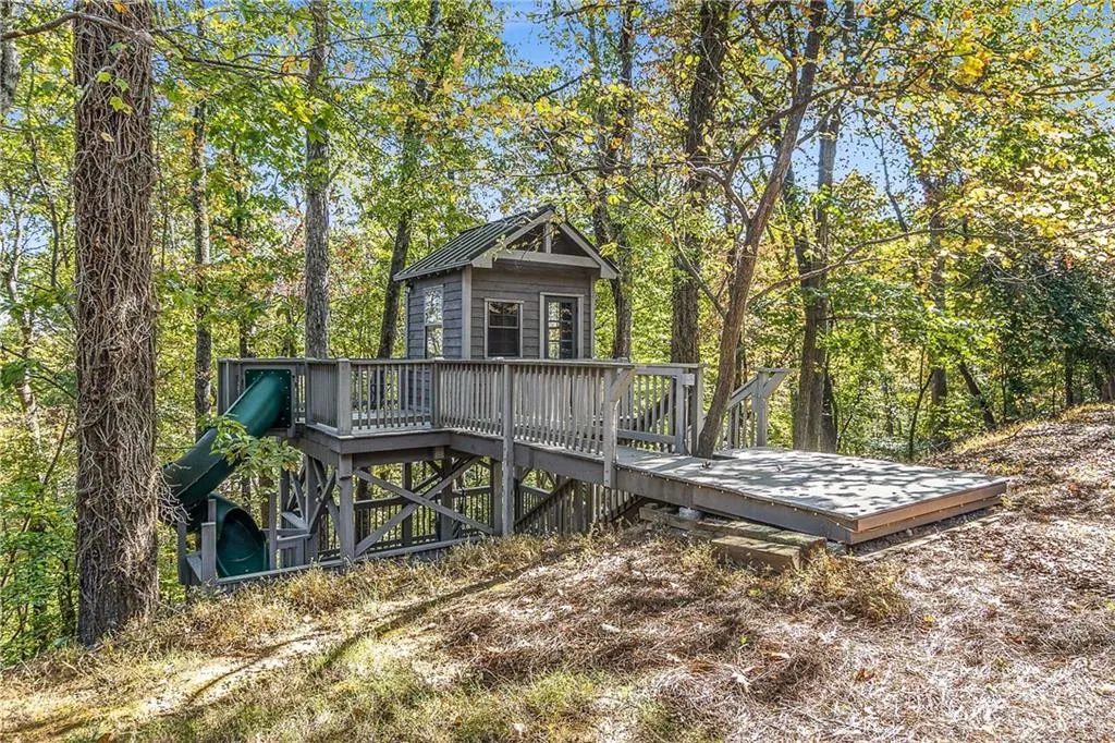 Custom-built two-story treehouse with electricity!