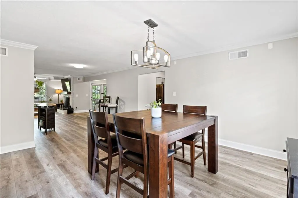 View from front corner of dining area.