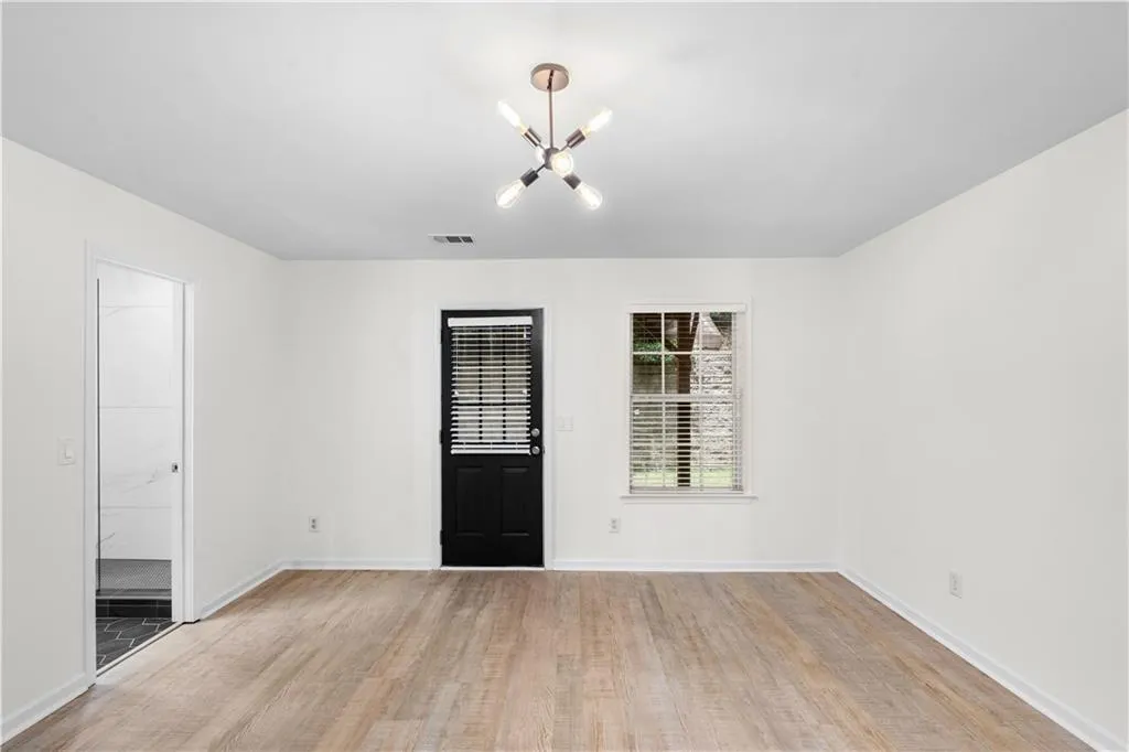 Luxury vinyl plank and 9 ft. ceilings throughout the home.