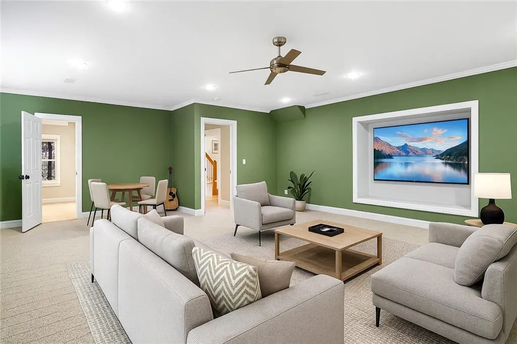 Full Finished Basement with room for a Peloton, Playroom, Movie Theater, Video Game set up and more!