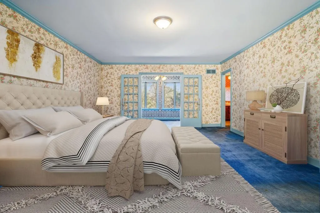Virtually Staged Primary Bedroom