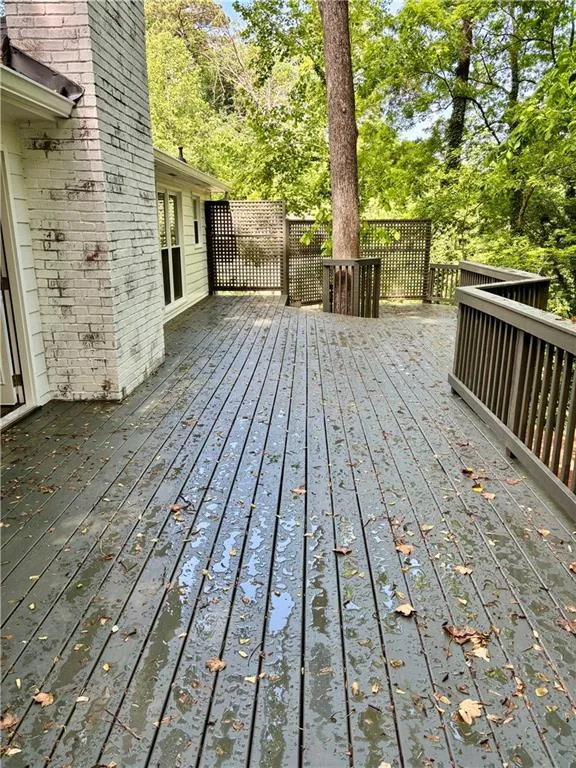 View of wooden deck