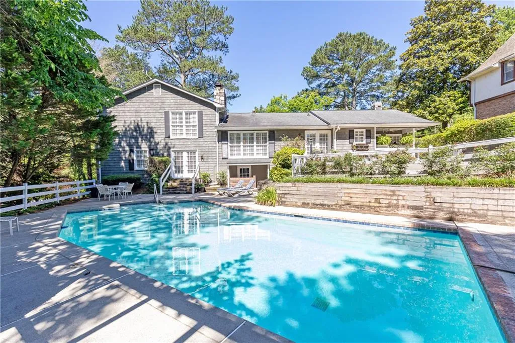Large swimming pool ready for friends or a private swim.