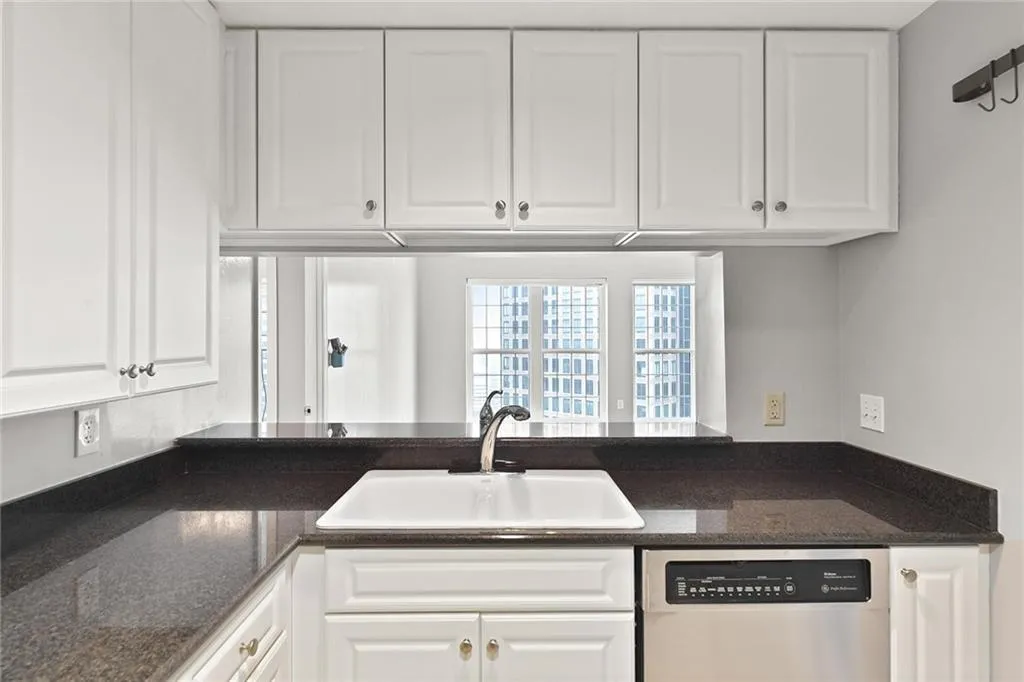 Kitchen opens to the living space