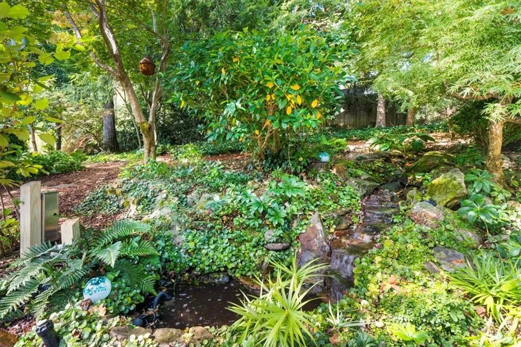View of undeveloped land featuring a small pond