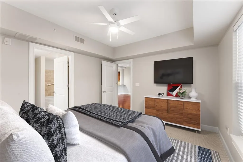 Bedroom has been virtually staged.