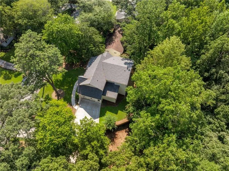 View from above of property