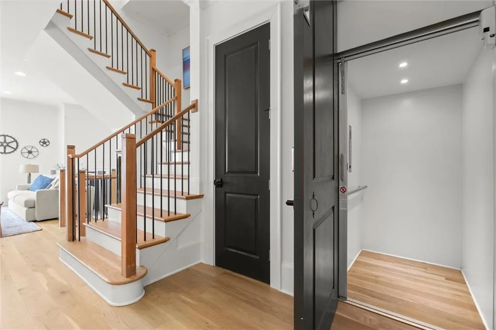 Private elevator conveniently accessible to all levels.