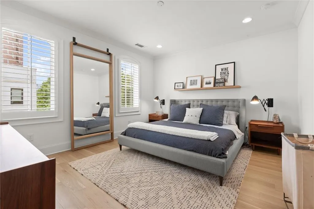 Primary bedroom located on the 3rd level or one level up from the kitchen.