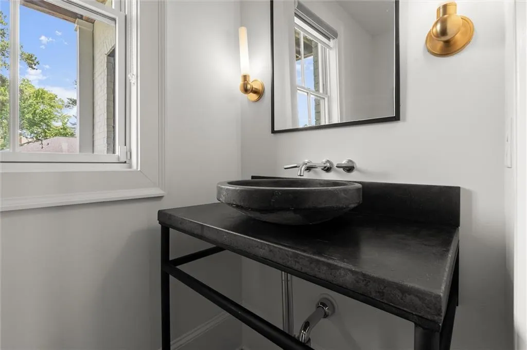 Half bath located on main level.