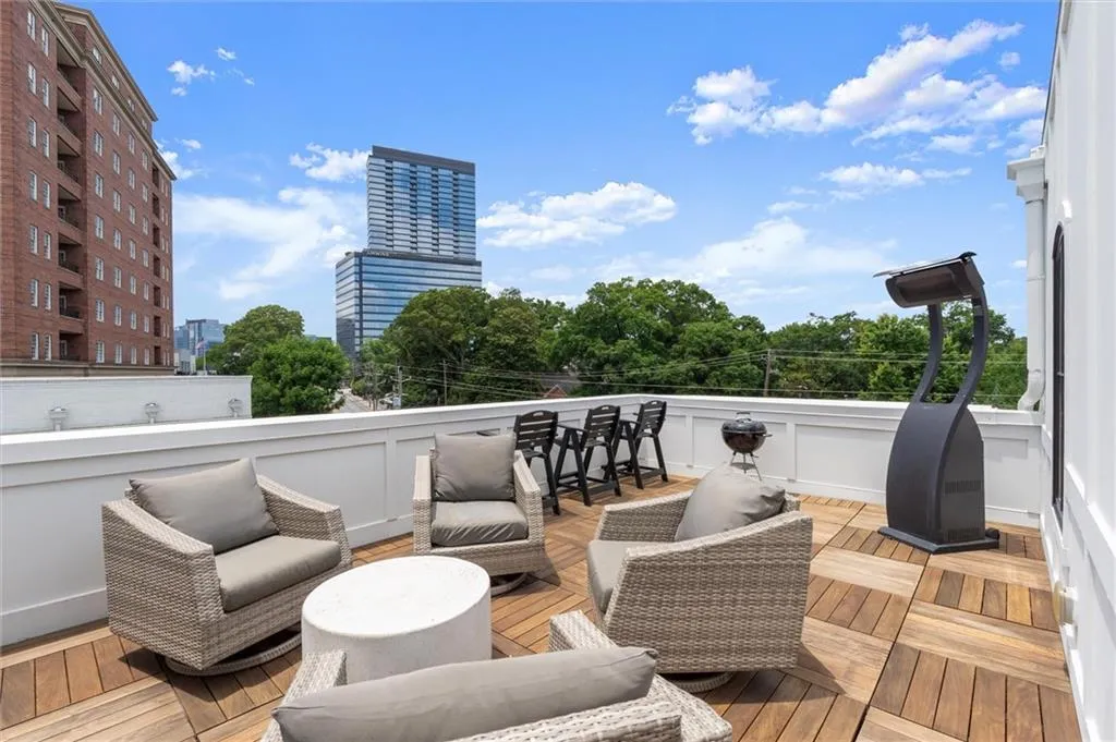 Buckhead views from expansive rooftop terrace.
