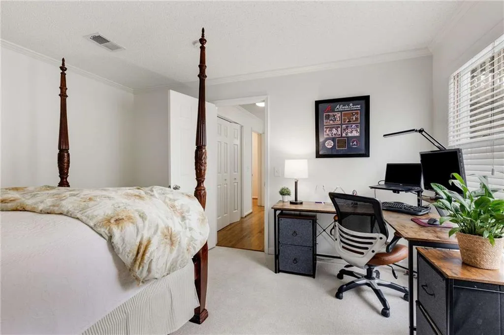 Another view of the spacious guest bedroom.