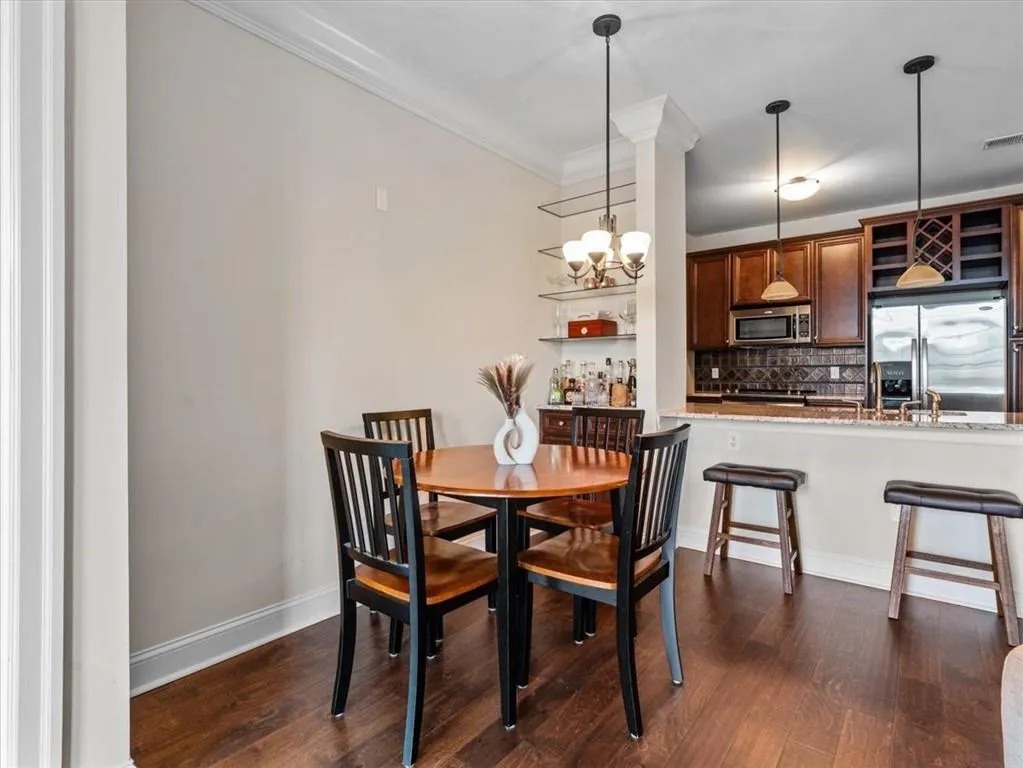 with bar and shelving