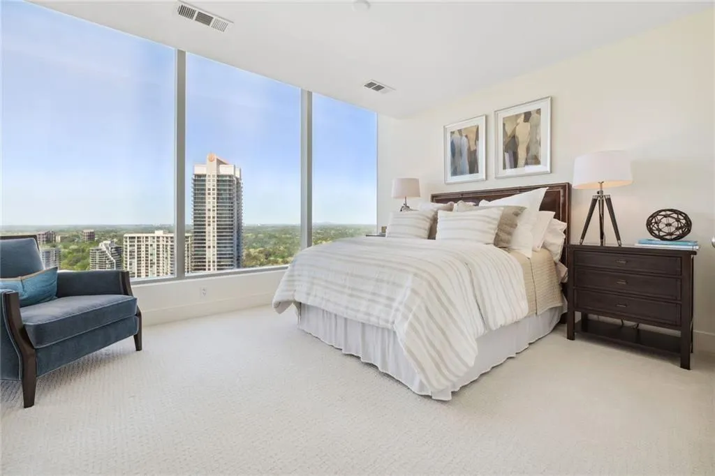 Secondary Bedroom with Floor to Ceiling Windows