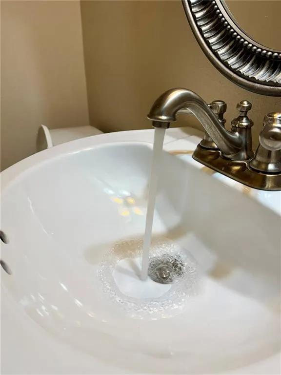 Bathroom view of a sink