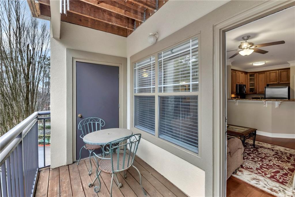 Balcony with room for seating