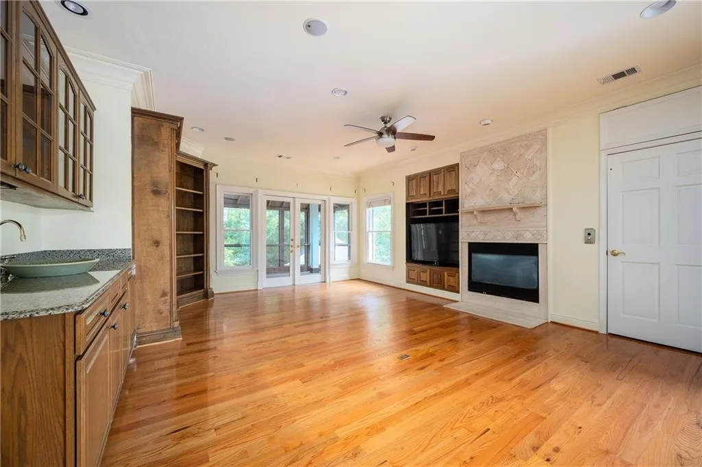 Fireside living room on second floor